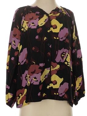 Tucker, Silk Floral Blouse, XS/S